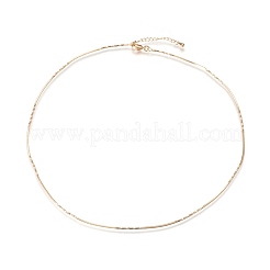 Long-Lasting Plated Brass Chain Necklaces&nbsp;NJEW-MSMC002-14G-NF