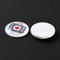Nurse Sign Glass Cabochons&nbsp;GLAA-WH0015-72B
