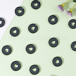 50Pcs Flat Round Heart Acrylic Loose Leaf Ring Round Binder Discs&nbsp;DIY-CP0012-14