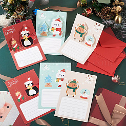 18 Bags 3 Colors Christmas Paper Congratulation Card&nbsp;DIY-TA0013-84
