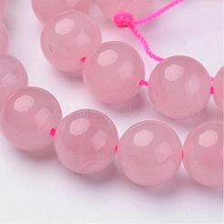 Pink Color Natural Madagascar Rose Quartz Beads Strands&nbsp;G-D809-19-10mm