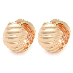 Rack Plating Ring Brass Hoop Earrings&nbsp;EJEW-M090-02G