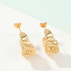 Ion Plating(IP) 304 Stainless Steel Twist Stud Earrings&nbsp;EJEW-K244-36G