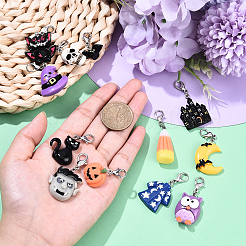 12Pcs Resin Pendant Decorations&nbsp;HJEW-YW00126