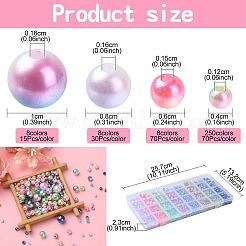 Rainbow ABS Plastic Imitation Pearl Beads&nbsp;OACR-YW0001-79
