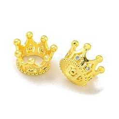 Crown Brass European Beads&nbsp;KK-L075-020G