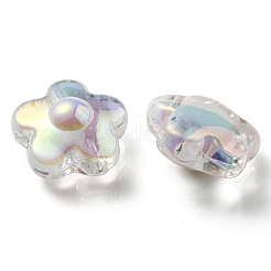 UV Plating Rainbow Iridescent Transparent Acrylic Beads&nbsp;OACR-C007-03A