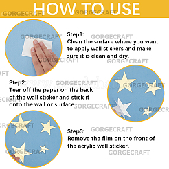4Bags Acrylic Star Stickers&nbsp;DIY-GF0012-46A