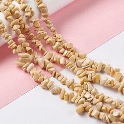 Natural Yellow Jade Chip Beads Strands&nbsp;G-G905-08