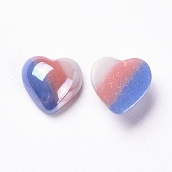 Opaque Glass Cabochons&nbsp;GGLA-S038-08C-7x7