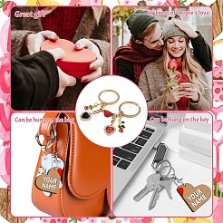 Valentine's Day Alloy Rhinestone Keychain&nbsp;KEYC-YW00184
