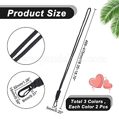 6Pcs 3 Colors Polyester Card Holder Lanyard&nbsp;AJEW-HY0001-42