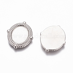 Non-Tarnish 304 Stainless Steel Cabochon Settings&nbsp;STAS-G218-16P