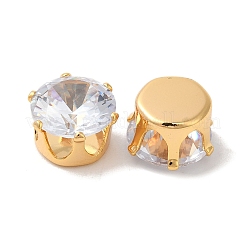Brass Clear Cubic Zirconia Cabochons&nbsp;LS-STAS-M294-30A