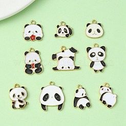 10Pcs 10 Style Alloy Enamel Pendants&nbsp;ENAM-YW0003-69