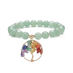 5Pcs 5 Style Natural Mixed Gemstone Stretch Bracelets Set&nbsp;BJEW-JB08748