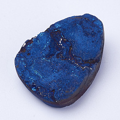 Electroplate Natural Druzy Agate Beads&nbsp;G-P252-01A
