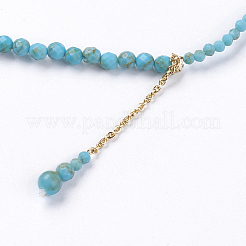 Natural Howlite Pendant Necklaces&nbsp;NJEW-K108-17-04