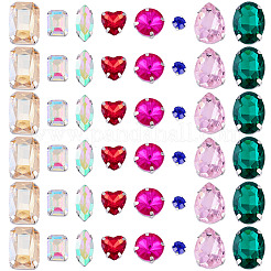 100Pcs Glass Sew on Rhinestones&nbsp;GLAA-TA0004-45