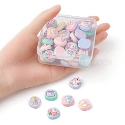 40Pcs 8 Styles Opaque Cute Cartoon Resin Cabochons&nbsp;CRES-YW0001-18