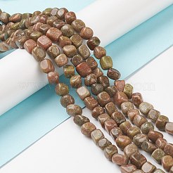 Natural Unakite Beads Strands&nbsp;G-F464-37