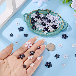 80Pcs 8 Styles Flower Resin Cabochons&nbsp;RESI-TA0004-28B
