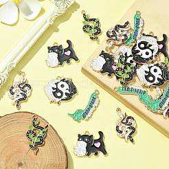 20Pcs 5 Styles Alloy Enamel Pendants&nbsp;ENAM-CJ0005-74