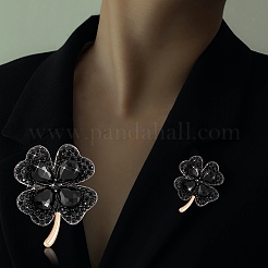 Cubic Zirconia Clover Brooch Pin&nbsp;JBR105F