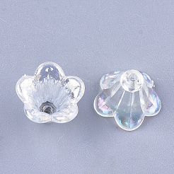 Transparent Acrylic Bead Caps&nbsp;X-TACR-T007-04A