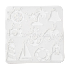 Anchor & Helm & Bell Ocean Theme DIY Pendant Silicone Molds&nbsp;DIY-G102-01B