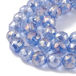 Transparent Electroplate Glass Beads Strands&nbsp;EGLA-F154-AB04