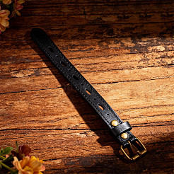 Alloy Cowhide Cord Bracelets for Women Men&nbsp;BJEW-WH20007-15C