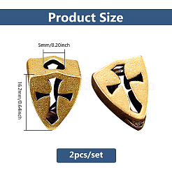 2Pcs Brass European Beads&nbsp;KK-DC0004-48