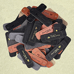 75Pcs 3 Colors PU Leather Labels&nbsp;DIY-CL0002-09
