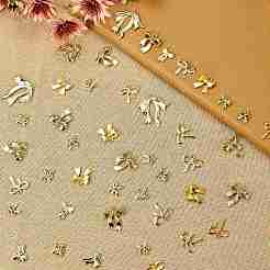 60Pcs 9 Styles Rack Plating Alloy Pendants&nbsp;FIND-SZ0003-93