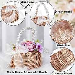 6Pcs Plastic Flower Baskets with Handle&nbsp;DIY-WA0001-21