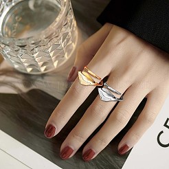 925 Sterling Silver Triangle Open Cuff Ring for Men Women&nbsp;JR882B