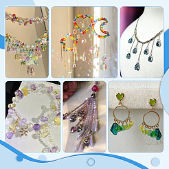 120Pcs 20 Colors Glass Pendant&nbsp;PALLOY-PH01677