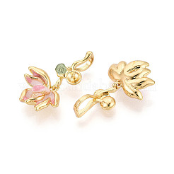 Brass with Enamel Peg Bails&nbsp;KK-T079-15G