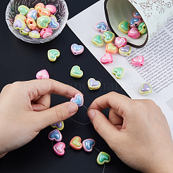 60Pcs 5 Colors Opaque Acrylic Beads&nbsp;OACR-FH0001-058