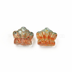 Two Tone Transparent Spray Painted Glass Beads&nbsp;GLAA-Q092-02-C06