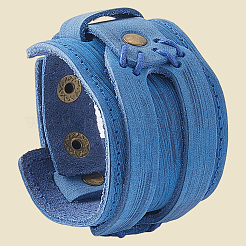Cowhide Leather Cord Bracelets for Women Men&nbsp;BJEW-WH20012-04AG-03