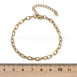 PVD Vacuum Plating 304 Stainless Steel Cable Chain Bracelet for Men Women&nbsp;BJEW-E031-05C-G