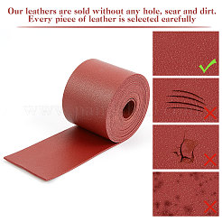 2M Flat Double Face Lychee Pattern Imitation Leather Band&nbsp;LC-WH0010-01C-03