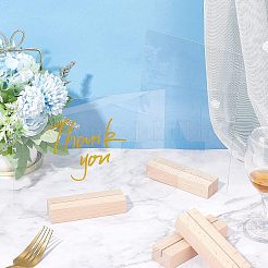 4Pcs Blank Acrylic Plates & 4Pcs Rectangle Beechwood Name Card Holder&nbsp;AJEW-OC0002-72