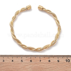 Brass Twisted Cuff Bangles for Women&nbsp;BJEW-F482-08G