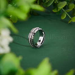1Pc Tungsten Steel Grooved Finger Ring Settings&nbsp;RJEW-UN0002-93B
