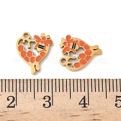 304 Stainless Steel Enamel Pendants&nbsp;STAS-I351-01G