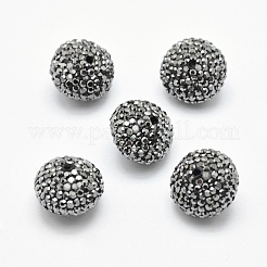 Polymer Clay Rhinestone Beads&nbsp;RB-P016-16