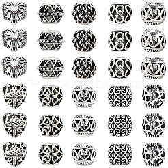 80Pcs 10 Styles Alloy European Beads&nbsp;FIND-PA0001-14